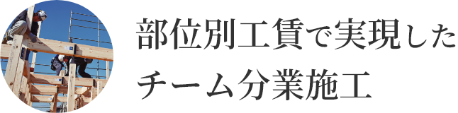 部位別工賃で実現したチーム分業施工
