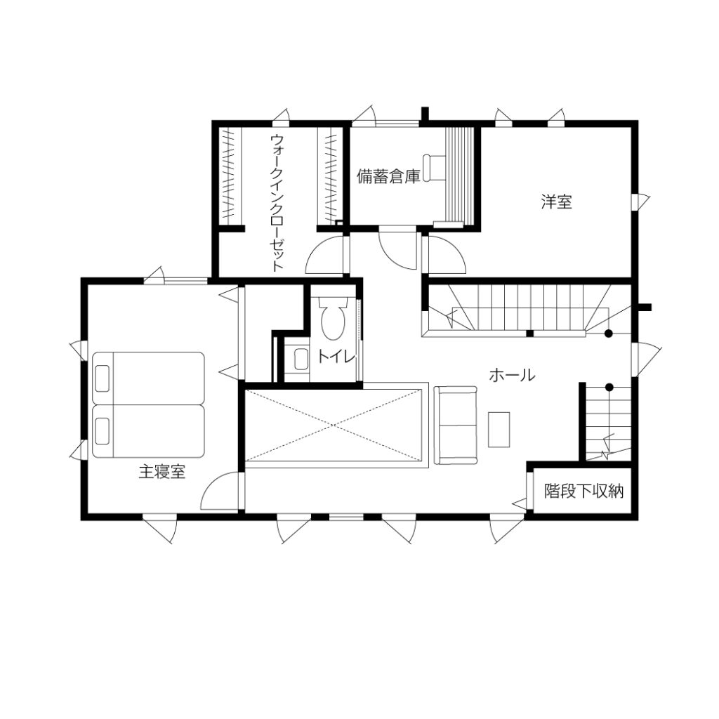 3000万円台の注文住宅の間取り図2F