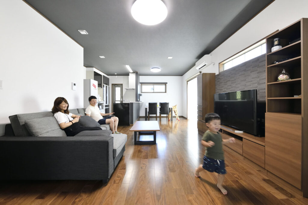39.92坪1500万円の注文住宅のリビング