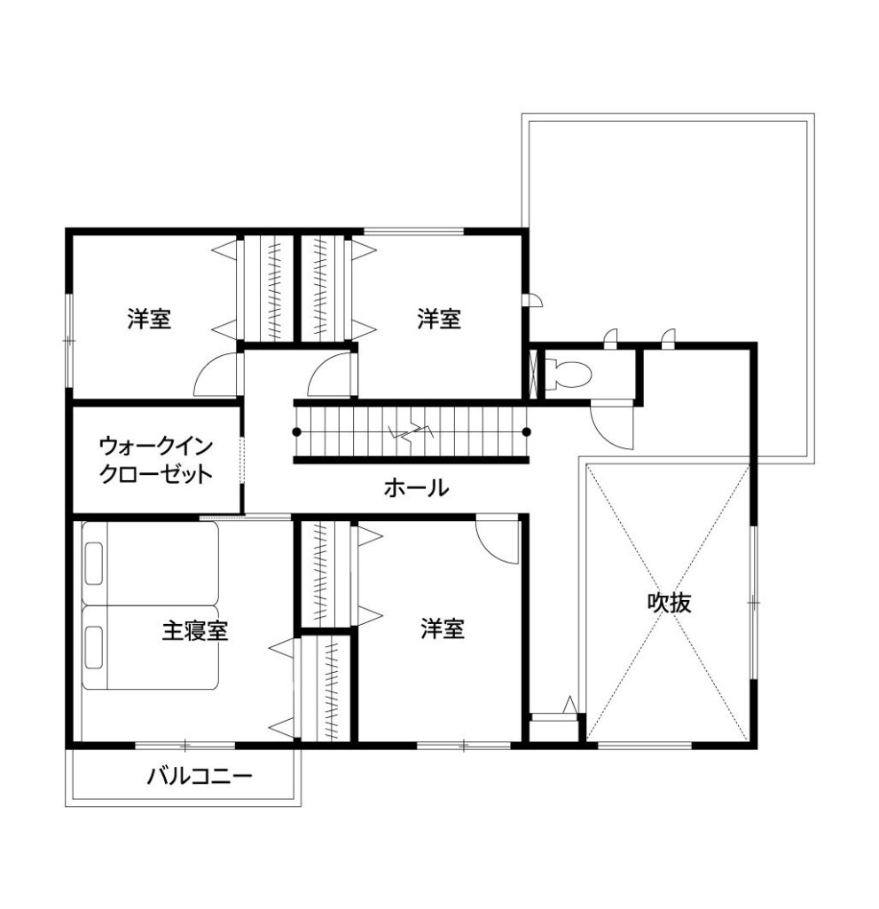 4000万円台の注文住宅の間取り図2F