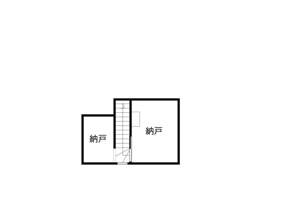 納戸のある平屋注文住宅間取り図　小屋裏