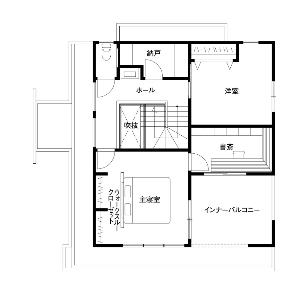 注文住宅の間取り図2F