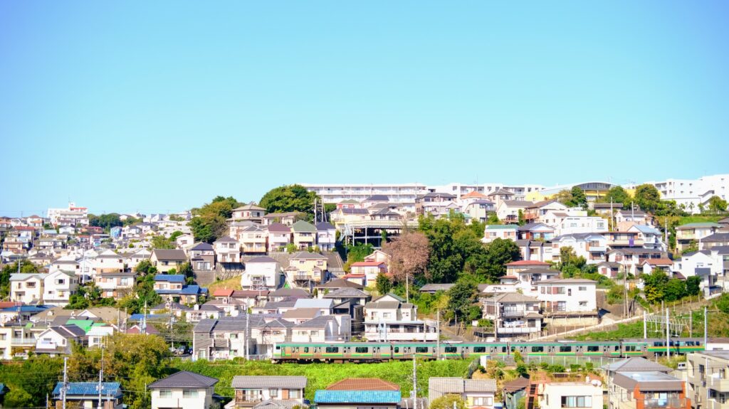 傾斜地の街並み