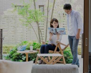 カフェのコンセプトと住宅の融合