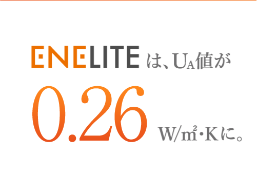 ENELITEは、UA値が0.29W/㎡・Kに。