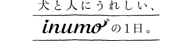 犬と人にうれしい、inumoの1日。