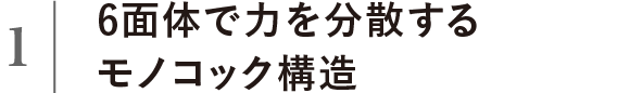 6面体で力を分散するモノコック構造